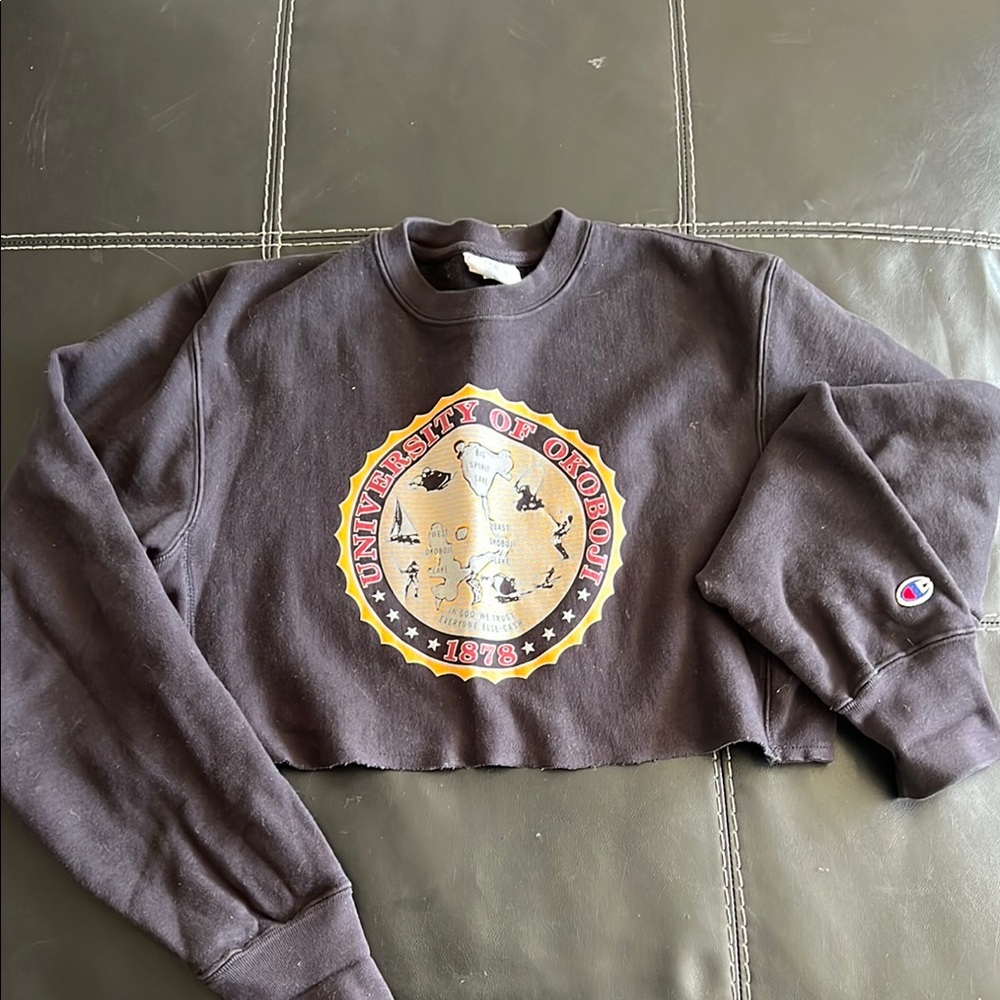 Champion Women's Black Cropped Sweater